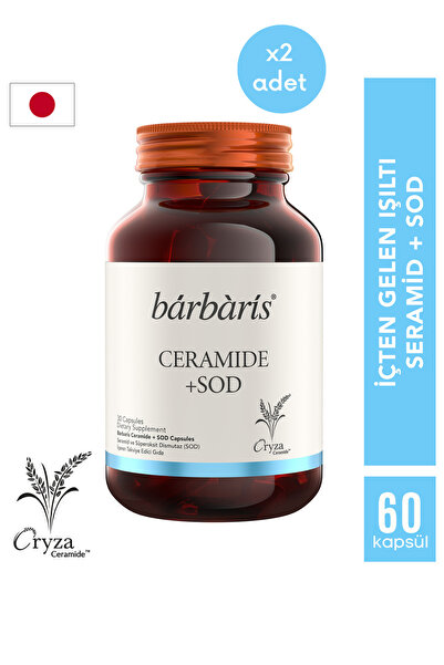 Barbaris Ceramide + SOD - 2'li Paket (30 Kapsül x 2 adet) 40 mg Seramid İçere...