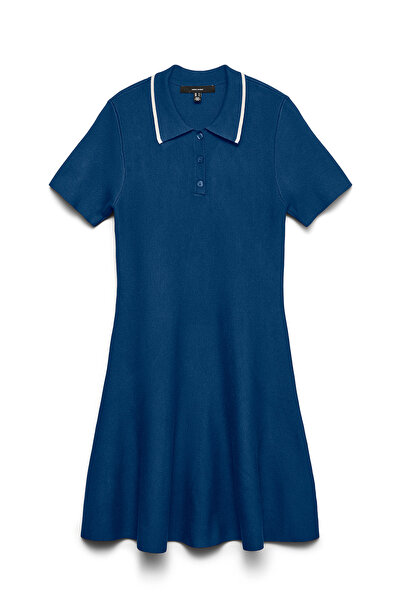 Vero Moda Women's VMWILLOW Short Sleeve Poloneck Short Skater Dress