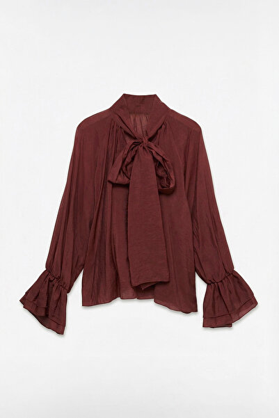 Vero Moda Women's VMKEHLANI Long Sleeve Ruffle Scarf Top