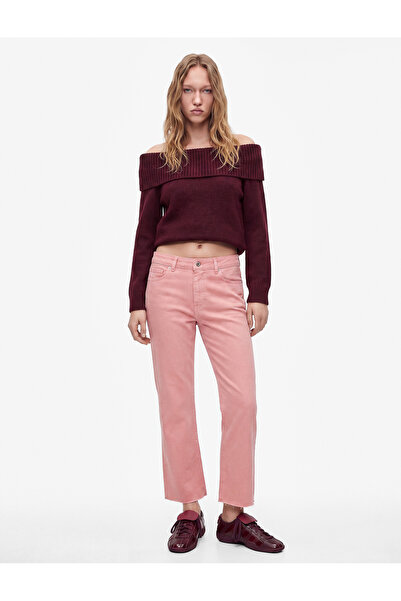 Koton Cotton Slim Fit Buttoned Pocket Flared Crop Jean Trousers - Kick Flare ...