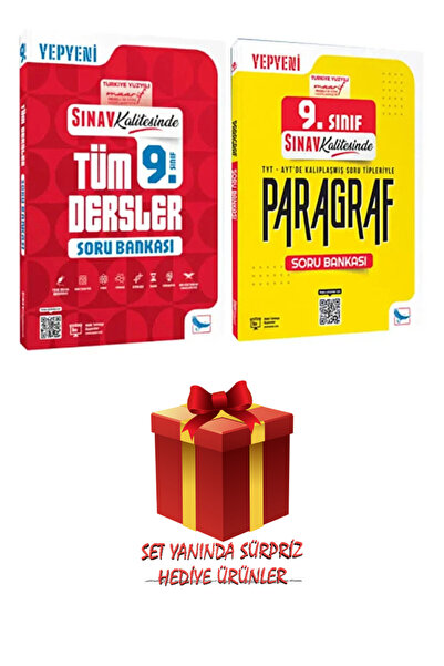Sınav Yayınları 9. Sınıf Tüm Dersler Soru Bankası+ Paragraf Soru Bankası+ Baş...