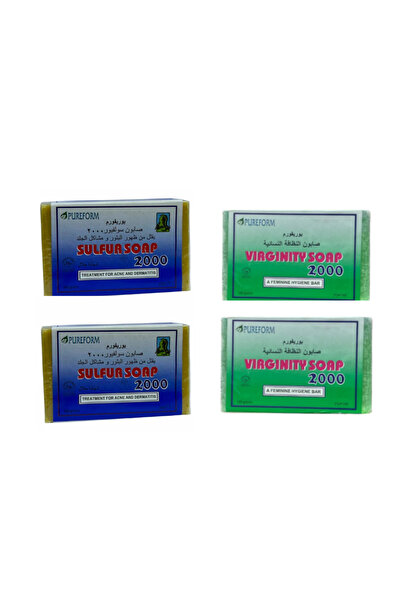 PUREFORM Borivorm Care Package: 2 Pieces of Sulfior 2000 Soap + 2 Pieces of F...