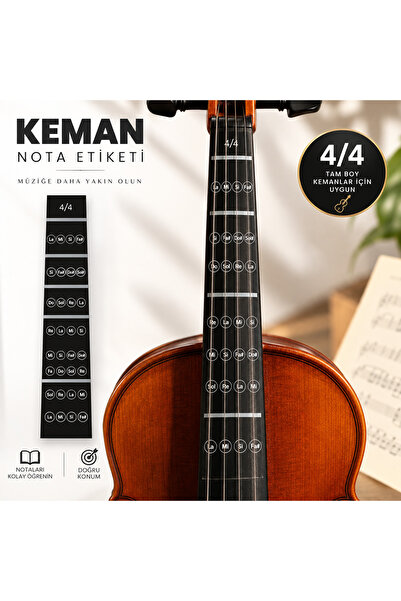 happypotam 4/4 tam boy keman-nota-etiket-kolay öğrenme-sticker-klavye-çıkartma-violin-keman aksesuar