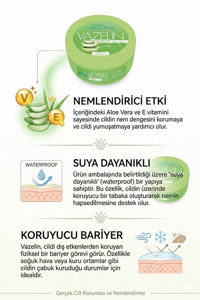 CIRE ASEPTINE Aloe Vera & E Vitaminli Yoğun Nemlendirici Vazelin 150 ml