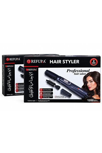 REFURA - Professional Hair Styler Brush (1200W) - Black