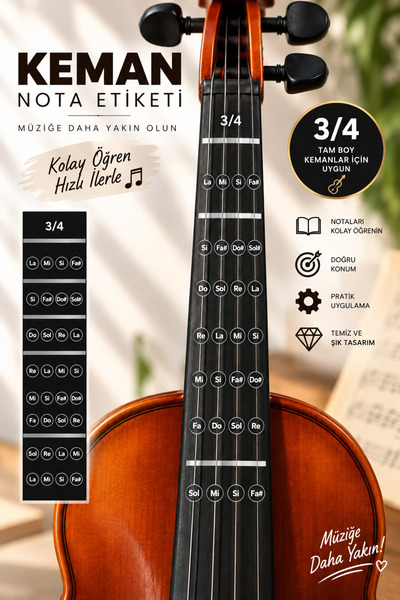 happypotam 3\4 keman-nota-etiket-kolay öğrenme-sticker-klavye-çıkartma-violin...