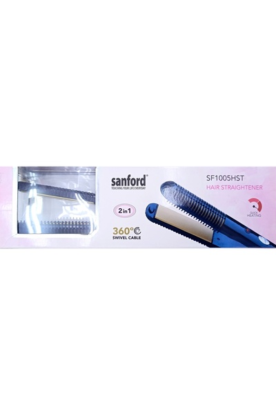 Sanford مكواة شعر احترافية مع مشط مدمج