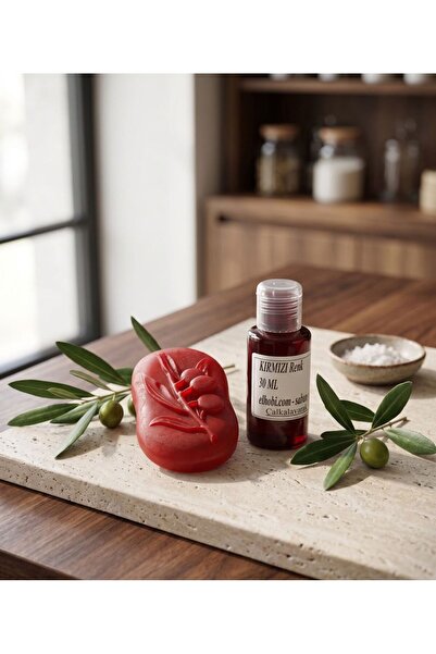 ElHobi 1 adet Sabun Boyası veya Renklendirici - Kırmızı - 30 ML