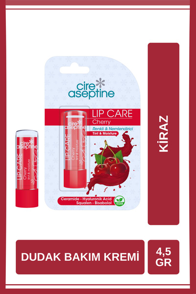 CIRE ASEPTINE Lip Care Cherry Kiraz Renkli Dudak Bakım Kremi 4.5 Gr