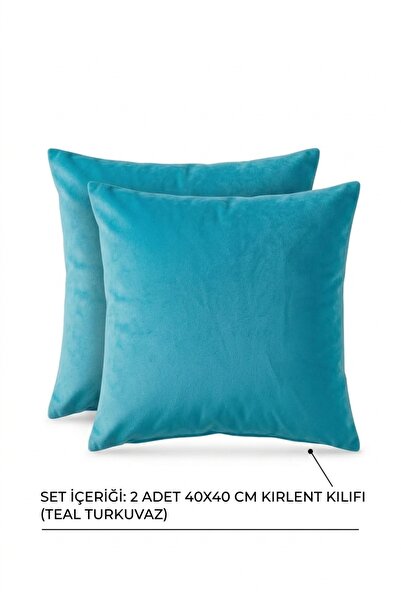 KIRLENT TEKSTİL Babyface Velvet Decorative Throw Pillow Cover Stain Resistant...