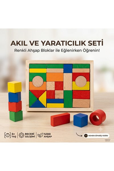 PlayWood Ahşap Bloklar 29 parça
