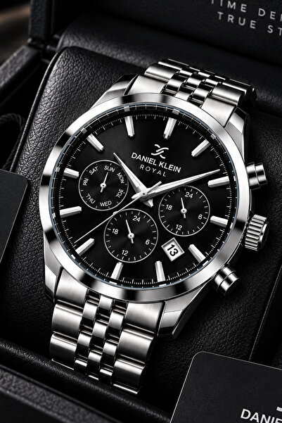 Daniel Klein Premium Erkek Kol Saati - 3 ATM Su Geçirmez - Gümüş Renk Çelik K...