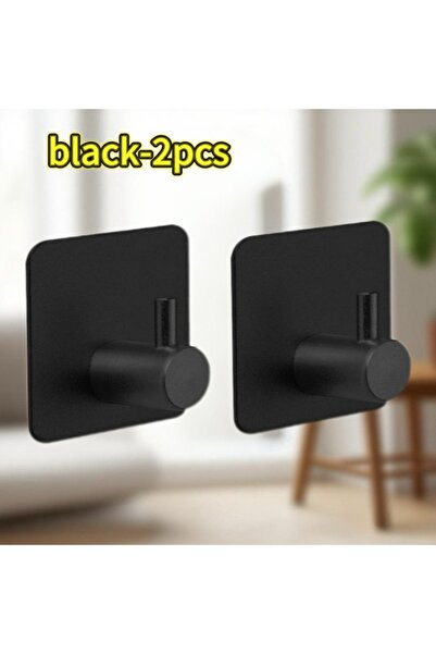 Choice4 Black-2pcs 1-10pcs Self Adhesive Hook Heavy Duty Stainless Steel Wall...