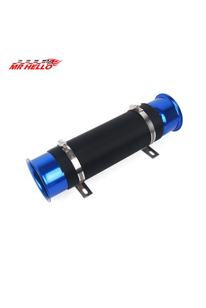 Choice Blue 76MM Car Cold Air Turbo Intake Inlet Pipe Adjustable Flexible Duc...