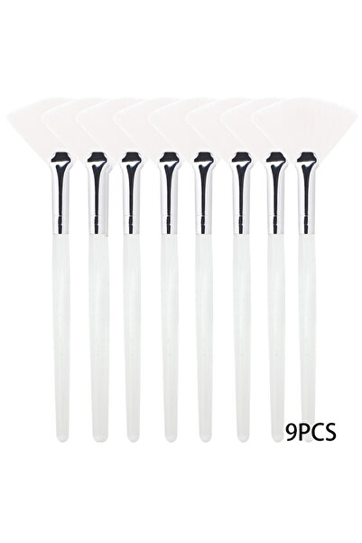Choice5 White 9pcs 3/9 Pieces Facial Fan Mask Brushes Soft Mask Brush Applica...