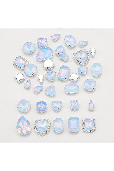Choice5 mix shape 40pcs 03 Lan 40pcs/bag Mix Shapes Silver Claw Flatback Four...