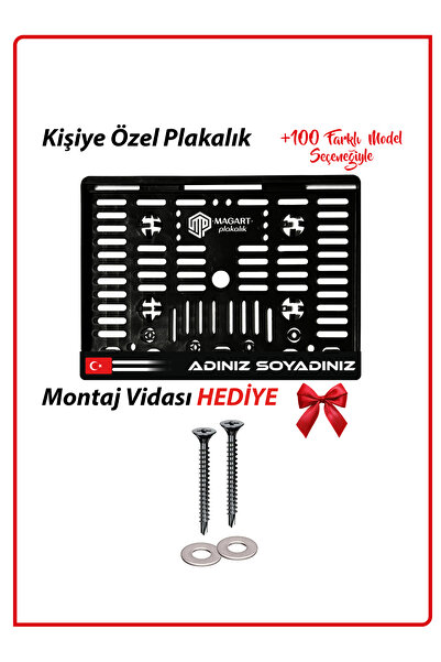 Plakamatik Kişiye Özel İsimli 1 Adet Motosiklet Logo Kabartmalı Takmatik Moto...