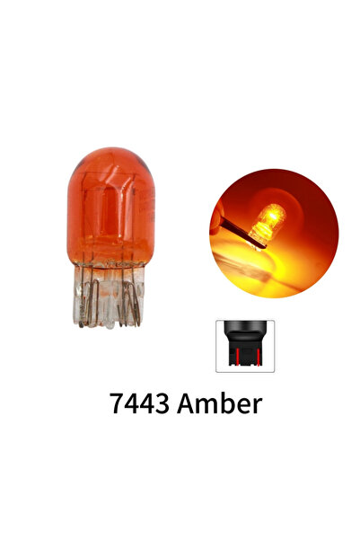 Choice 7443 كهرماني، 10 قطع T20 7443 7440، مصباح إشارة W21/5 واط هالوجين زجاج...