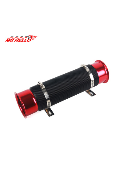 Choice1 Red 76MM Car Cold Air Turbo Intake Inlet Pipe Adjustable Flexible Duc...