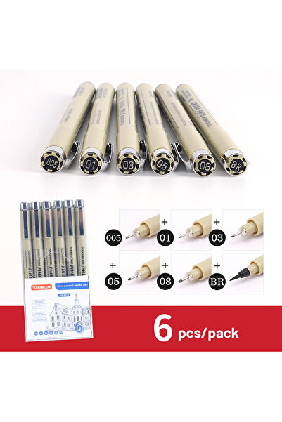 Choice 6Pcs-Set 6-12Pcs/Set Hook Needle Pen Hand-painted Fineliner Sketch Pen...