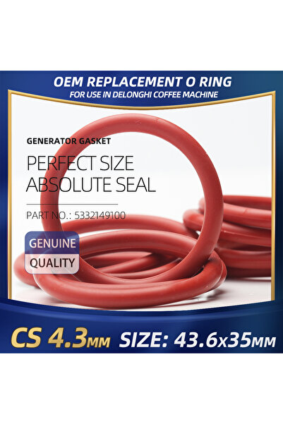Choice 43.6x35x4.3mm-Red CS4.3mm Silicone O RING For DeLonghi Coffee 43.6*35*...
