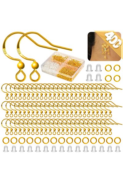 Choice Golden 400 Pcs 925 Silver Earring Findings Bulk - Hypoallergenic Fishh...