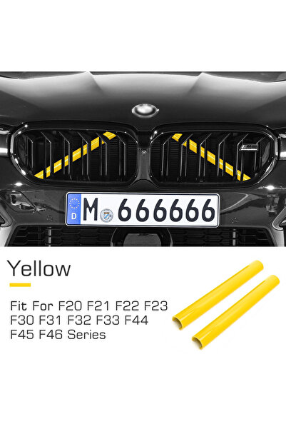 Choice3 2Pcs Yellow 2Pcs Sport Sticker Car Front Grille Nose Trim Air Inlet B...