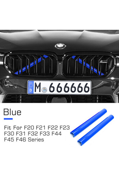 Choice1 2Pcs Blue 2Pcs Sport Sticker Car Front Grille Nose Trim Air Inlet Bar...