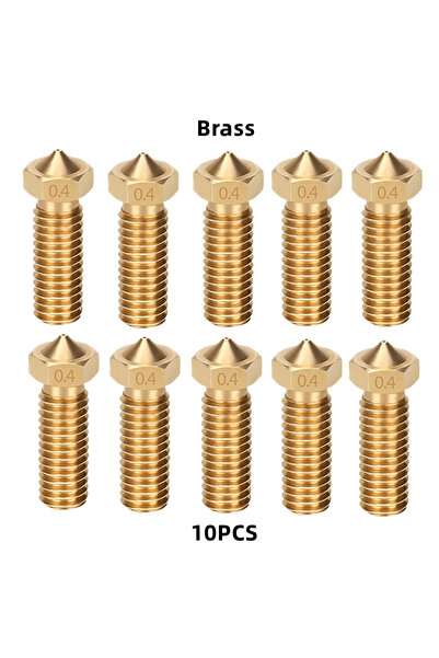 Choice19 0.4mm Brass 10pcs Volcano Nozzle For Artillery Sidewinder X1 & X2 Ge...