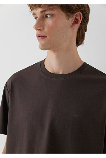 Mavi Mvjns Kahverengi Basic Tişört Loose Fit / Bol Rahat Kesim 0613680-70219