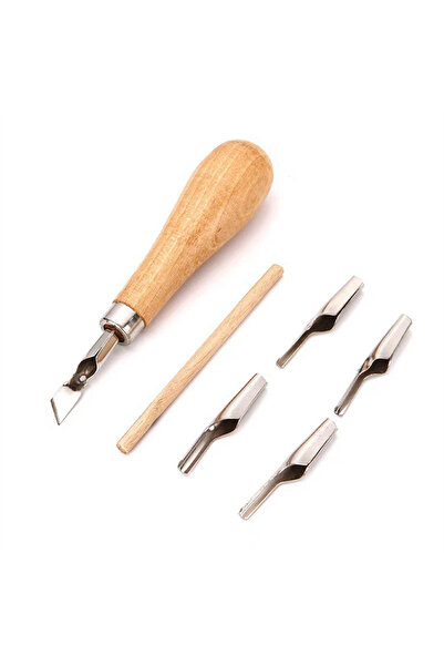 Choice Wooden Beginner Linoleum Carving Tool Multifunctional Engraving Cutter...