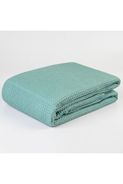 CEMETEKS FİRUZE Waffle Pike and Bedspread, Single Waffle Patterned Pike, Wate...