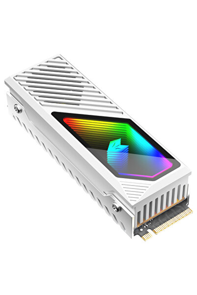 Choice6 White 1PC M.2 2280 SSD Heatsink SSD Aluminum Alloy 5V 3 Pin ARGB Radi...