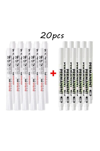 Choice 20Pcs Mixed White Marker Pen Set Waterproof Permanent Paint Pens DIY G...