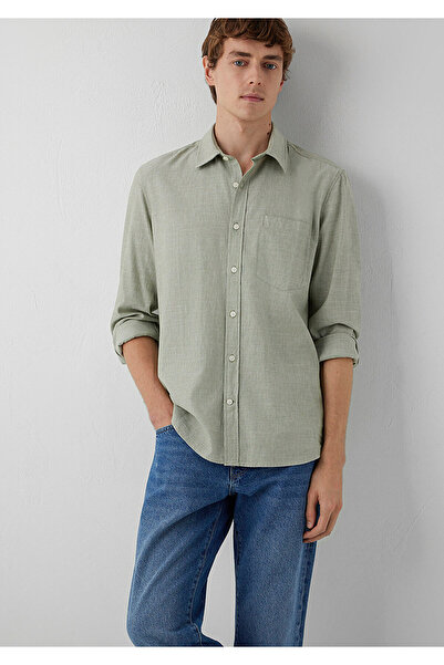 Mavi Cepli Yeşil Gömlek Regular Fit / Normal Kesim 0212105-71476