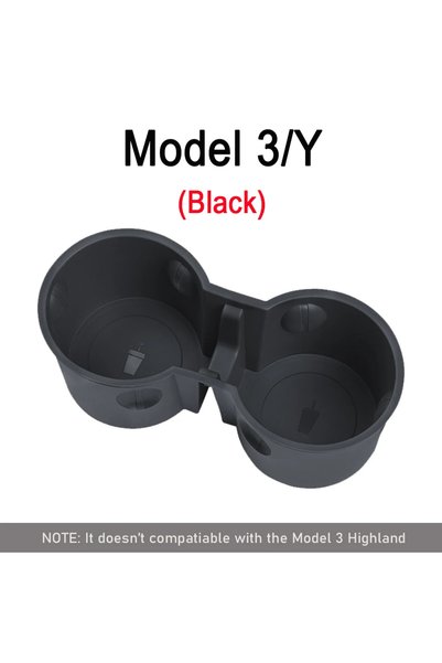 Choice1 Model 3 Y - Black Center Console Cup Holder for Tesla Model 3 2021-20...