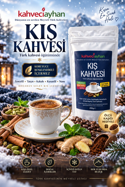 kahveciayhan 200g Kış Kahvesi - Doğal Baharatlar - Yumuşak İçimli - Zencefil ...