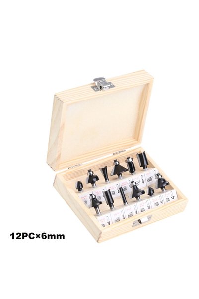 Choice1 6mm Shank Wooden Box 12PCS 6MM Shank Milling Cutter Wood Carving Rout...