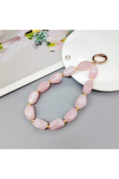 Choice pink Dyeing color imitation stone phone chain keychain, new creative t...