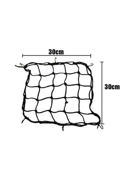 Choice1 30x30cm Heavy-Duty 6 Hooks Elastic Bungee Net Motorcycle Luggage Net ...