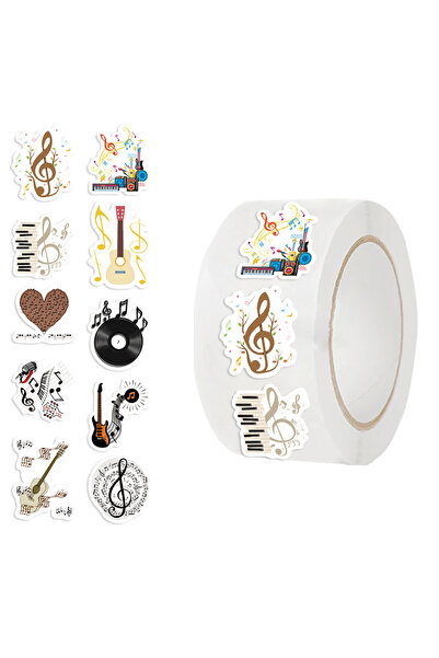 Choice 500PCS-JJTZ-146 500PCS Music Roll Stickers 10 Graphic Aesthetics Carto...