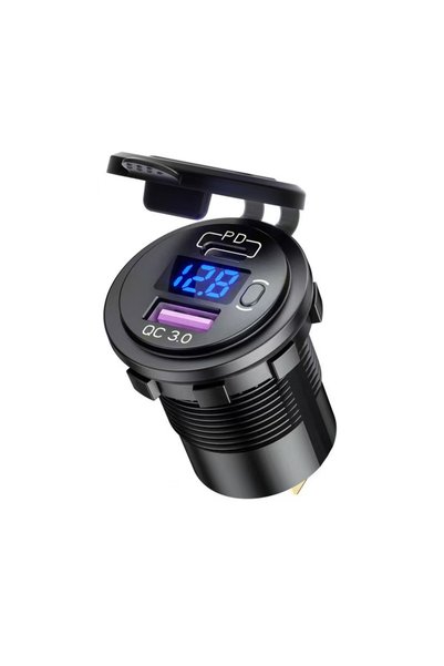 Choice1 120B USB C Car Charger Socket 12V/24V Dual USB Socket PD3.0 and QC3.0...