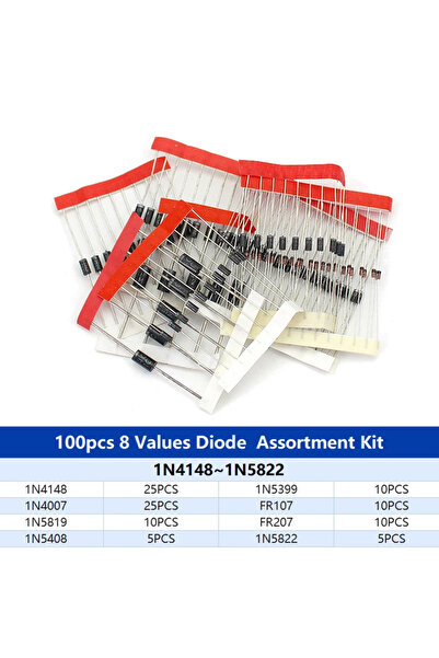 Choice 100pcs 100pcs/lot Rectifier Diode Set 1N4148 1N4007 1N5819 1N5399 1N54...