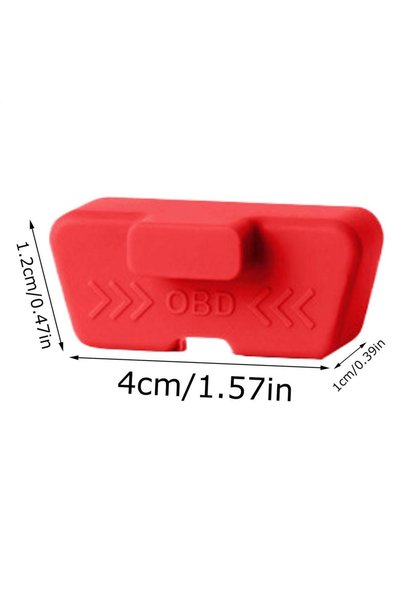 Choice غطاء منفذ OBD للسيارة من السيليكون الأحمر، مقاوم للماء والصدأ، غطاء وا...