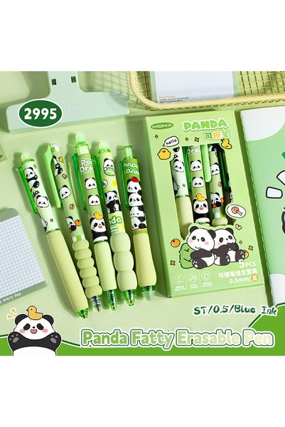 Choice Green Soft-5pcs Capybara Erasable Pens 6pcs Refillable Ink Gel Pen Smu...