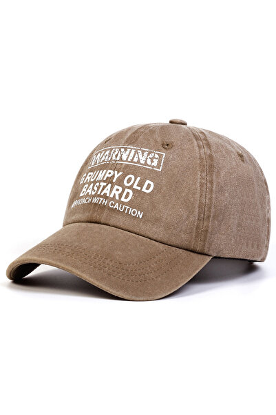 Choice Adjustable Khaki Letter printed baseball cap, daily leisure travel, su...