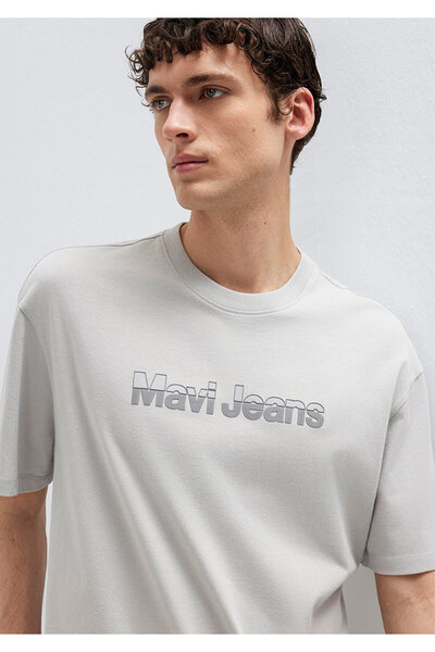 Mavi Jeans Printed Gray T-Shirt Loose Fit / Relaxed Fit 0613563-70075