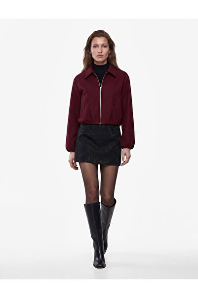 Koton A-Line Regular Waist Regular Fit Cotton Jacquard Mini Skirt