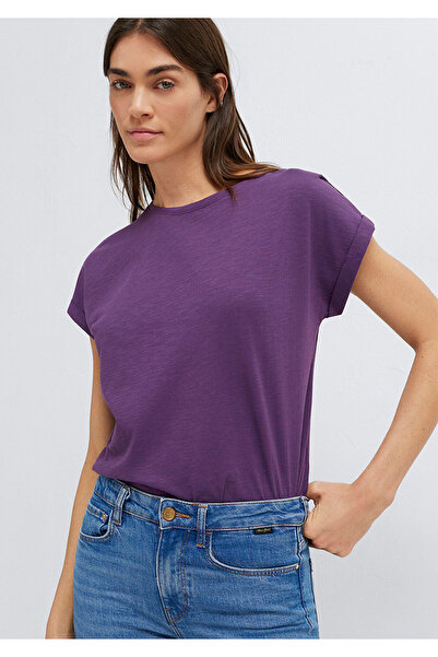 Mavi Bisiklet Yaka Mor Basic Tişört Regular Fit / Normal Kesim 1614177-70666