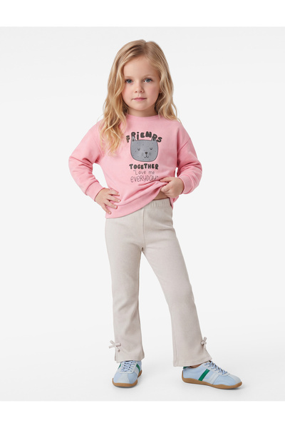 Koton Bow Detailed Spanish Flare Sweatpants